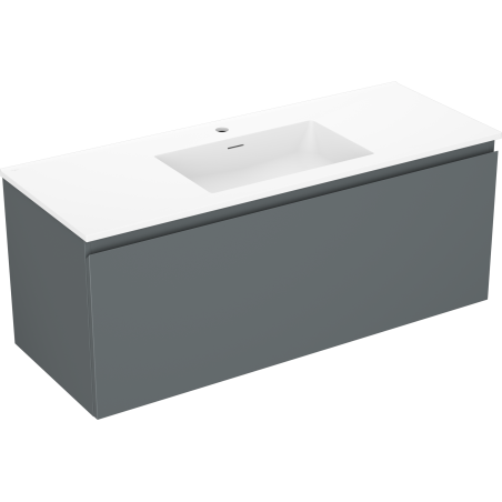 Mexen Orio kúpeľňová skrinka 120 cm s umývadlom Otis, 1 zásuvka, grafit mat/biela mat - 91A10-12047-1-BF66-W18M01
