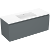 Mexen Orio kúpeľňová skrinka 120 cm s umývadlom Otis, 1 zásuvka, grafitová matná/biela matná - 91A10-12047-1-BF66-W18M01