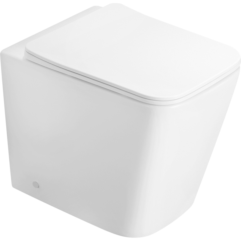 Mexen Cube stojaca miska wc Rimless s pomaly zatvárajúcim sa slim sedadlom, duroplast, biely lesk - 32924000