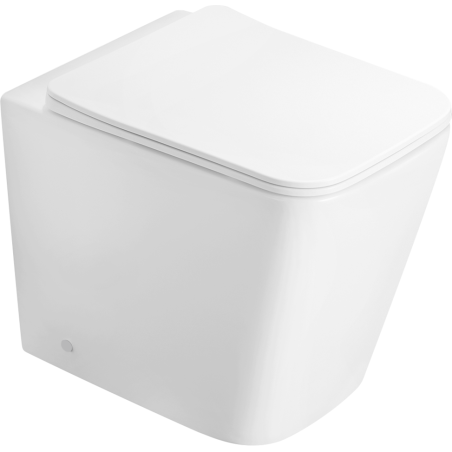 Mexen Cube stojaca miska wc Rimless s pomaly zatvárajúcim sa slim sedadlom, duroplast, biely lesk - 32924000