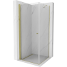 Mexen Pretoria sprchová kabína výklopná 90 x 90 cm, priehľadná, zlatá - 852-090-090-50-00