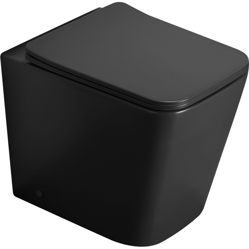 Mexen Cube WC misa stojaca Rimless s pomaly padajúcim sedátkom slim, duroplast, čierna matná - 32924085