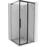 Mexen Rox L sprchová kabína posuvná pravá 90 x 90 cm, čierny rám, čierna - 8C2L-090-090-70-70-P