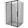 Mexen Rox sprchovací kút posuvný ľavý 130 x 90 cm, čierny rám, čierny - 8C2-130-090-70-70-L