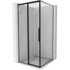 Mexen Rox posuvná sprchová kabína ľavá 95 x 95 cm, čierny rám, čierna - 8C2-095-095-70-70-L