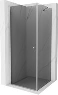 Mexen Pretoria sprchová kabína sklopná 80 x 80 cm, grafitová, chróm - 852-080-080-01-40