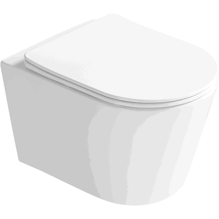 Mexen Rico WC misa Rimless Tornado so sedadlom pomaly padajúcim slim, duroplast, biely lesk - 3072L4000T