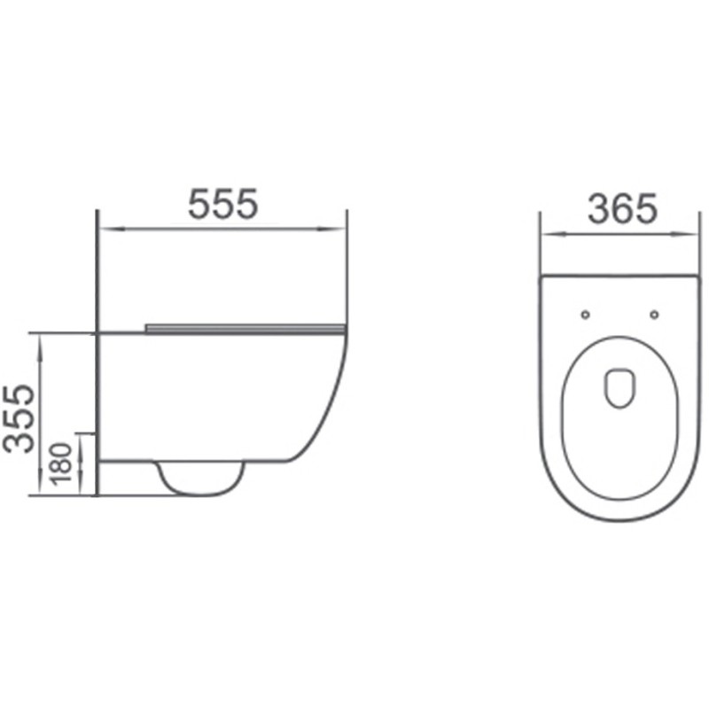 Mexen Carmen 2.0 WC misa Rimless Tornado s pomaly zatvárajúcim sa tenkým sedadlom, duroplast, biely lesk - 3088L4000T