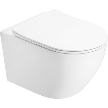 Mexen Lena WC miska Rimless s pomaly zatváracou doskou, tenká, duroplast, biela lesklá - 3022L4000