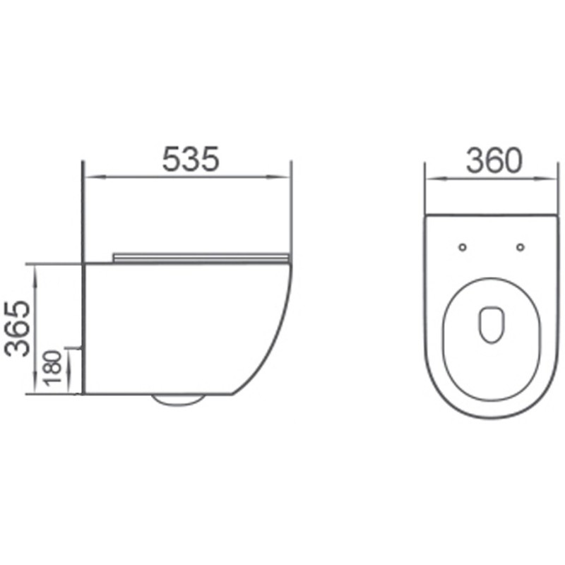 Mexen Lena 2.0 miska wc Rimless s pomaly spúšťacou doskou slim, duroplast, biela lesk - 3022L4000