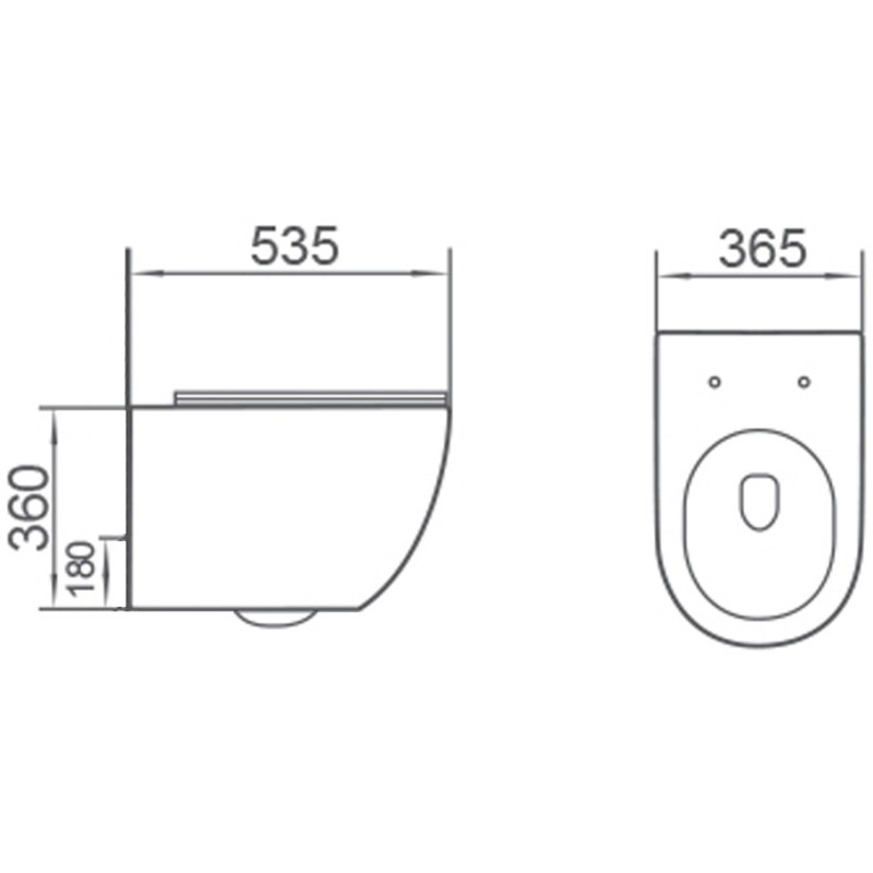 Mexen Lena 2.0 WC misa Rimless Tornado s pomaly-spustnou doskou slim, duroplast, biela lesk - 3022L4000T