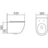 Mexen Lena WC misa Rimless Tornado so spomaľovačom sedadla slim, duroplast, lesklá biela - 3022L4000T