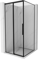 Mexen Rox posuvná sprchová kabína ľavá 110 x 110 cm, čierny rám, čierna - 8C2-110-110-70-70-L