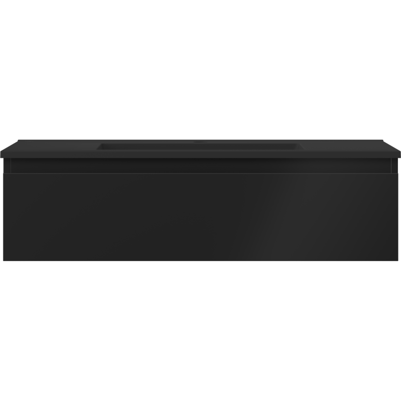 Mexen Orio kúpeľňová skrinka 90 cm s umývadlom Otis, 1 zásuvka, čierna matná - 91A10-09023-1-BF71-W18M71