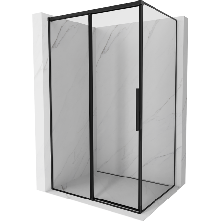 Mexen Rox sprchový kút posuvný ľavý 160 x 120 cm, čierny rám, čierny - 8C2-160-120-70-70-L