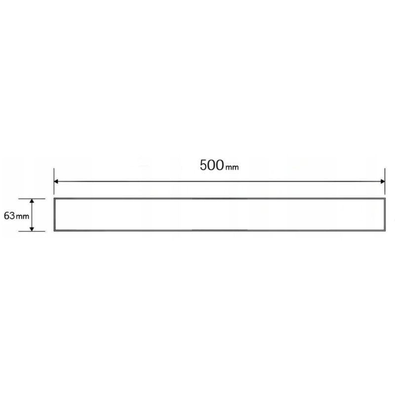 Mexen Flat M15 kryt na lineárny odtok 50 cm, gun gray brúsený - 1E24050