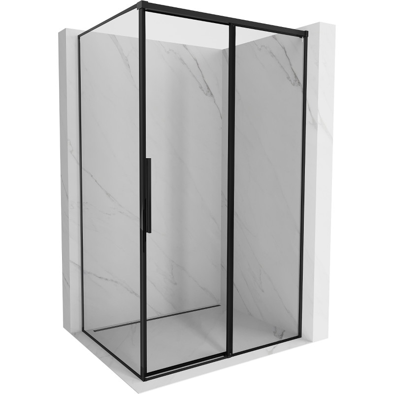 Mexen Rox sprchový kút posuvný pravý 95 x 80 cm, čierny rám, čierny - 8C2-095-080-70-70-P