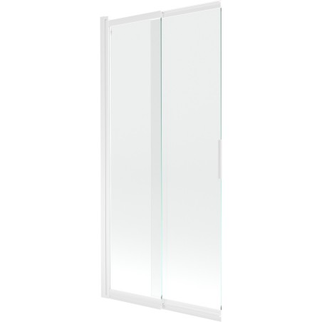 Mexen Fox sprchovací zásten 2-dielny posuvný 85 x 150 cm, transparentný, biely - 891-085-002-20-00