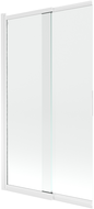 Mexen Fox sprchová zástena 2-dverový posuvný 100 x 150 cm, transparentný, biely - 891-100-002-20-00