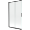 Mexen Fox sprchový panel s 2 posuvnými krídlami 100 x 150 cm, transparentný, brúsená zbraňová šedá - 891-100-002-66-00