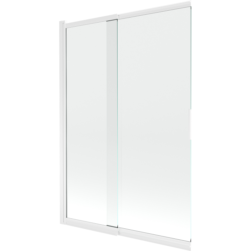 Mexen Fox dvojkrídly sprchový paraván 120 x 150 cm, transparentný, biely - 891-120-002-20-00