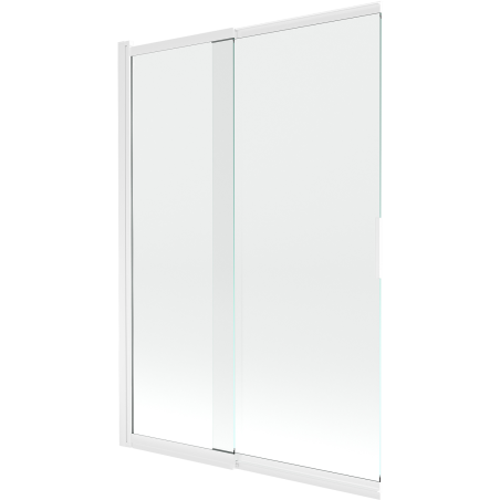 Mexen Fox dvojkrídly sprchový paraván 120 x 150 cm, transparentný, biely - 891-120-002-20-00