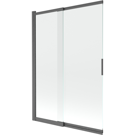 Mexen Fox vaňová zástena 2-krídlová posuvná 120 x 150 cm, transparentná, brúsená zbraňová sivá - 891-120-002-66-00