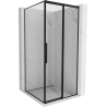 Mexen Rox sprchová kabína posúvna pravá 95 x 95 cm, čierny rám, čierna - 8C2-095-095-70-70-P