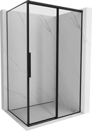 Mexen Rox pravá posuvná sprchová kabína 150 x 95 cm, čierny rám, čierna - 8C2-150-095-70-70-P