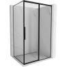Mexen Rox sprchovací kút pre posuvné dvere pravý 155 x 95 cm, čierny rám, čierny - 8C2-155-095-70-70-P