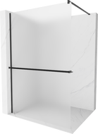 Mexen Kioto+ sprchová stena s poličkou Walk-in 110 x 200 cm, matné, čierna - 800-110-121-70-30