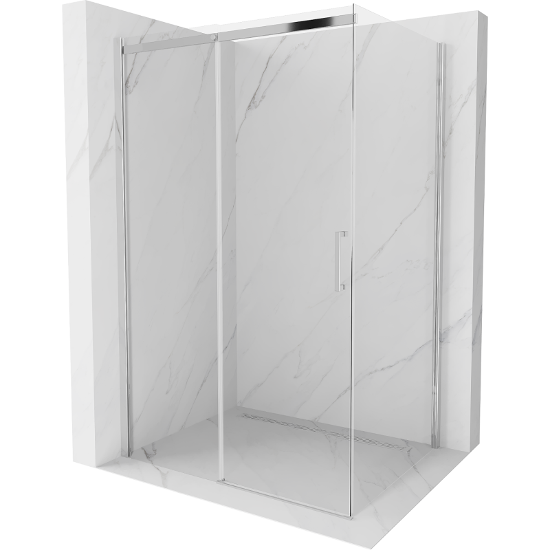Mexen Omega posuvná sprchová kabína 130 x 100 cm, transparentná, chróm - 825-130-100-01-00