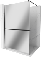 Mexen Kioto+ sprchová stena s policou Walk-in 80 x 200 cm, zrkadlo, čierna - 800-080-121-70-50