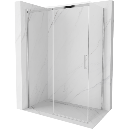 Mexen Omega posuvná sprchová kabína 140 x 80 cm, transparentná, chróm - 825-140-080-01-00