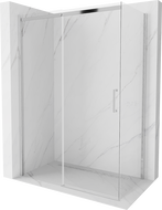 Mexen Omega sprchová kabína, posuvné dvere 140 x 80 cm, transparentnéné, chrómová - 825-140-080-01-00