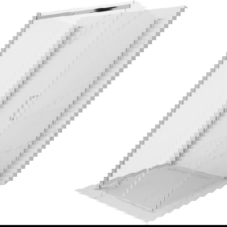 Mexen Omega-3S sprchový kút 3-stenový, posuvný 100 x 100 cm, transparentný, chróm - 825-100-100-01-00-3S