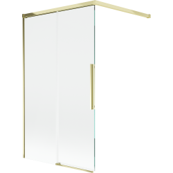 Mexen Rox sprchová stena na vaňu 2-krídlová posuvná 100 x 150 cm, transparentná, zlatá - 8C9-100-003-50-00