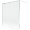 Mexen Rox vaňa paraván 2-krídlový posuvný 140 x 150 cm, transparentný, biely - 8C9-140-003-20-00