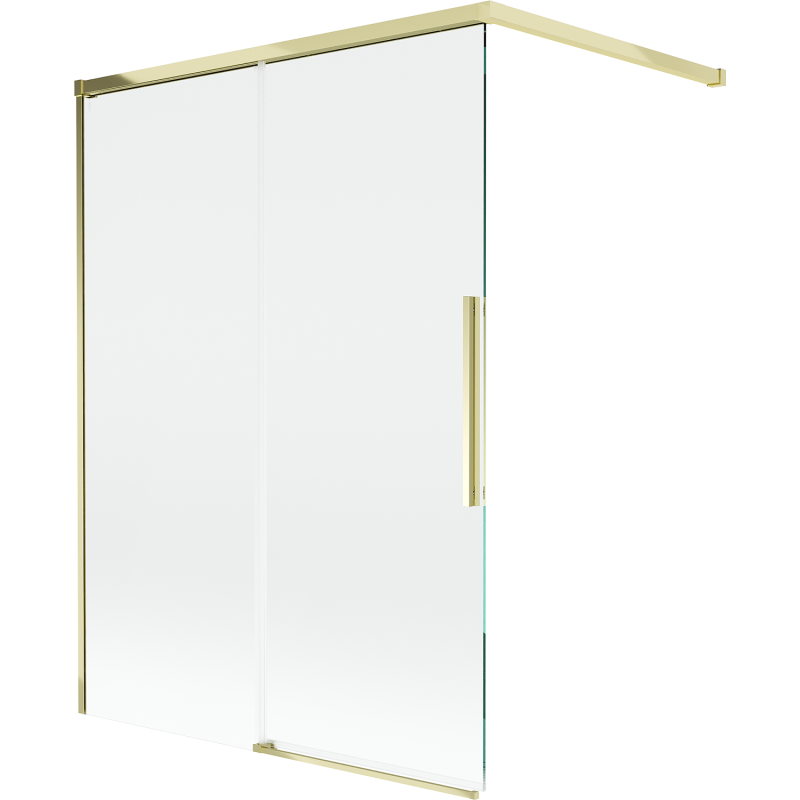 Mexen Rox sprchová zástena, 2-krídlová posuvná 120 x 150 cm, transparentná, zlatá - 8C9-120-003-50-00