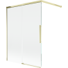 Mexen Rox sprchová zástena, 2-krídlová posuvná 120 x 150 cm, transparentná, zlatá - 8C9-120-003-50-00