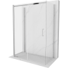 Mexen Omega-3S trojstranný sprchový kút, posuvný 140 x 80 cm, transparentný, chróm - 825-140-080-01-00-3S