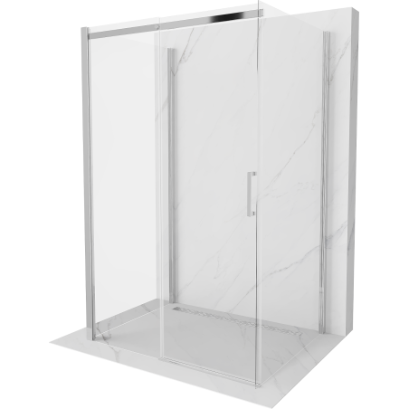 Mexen Omega sprchový kút 3-stranný, posuvný 140 x 90 cm, priehľadný, chróm - 825-140-090-01-00-3S