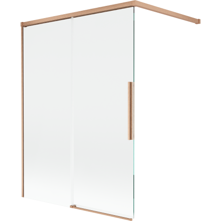 Mexen Rox sprchová zástenka 2-krídlová posuvná 120 x 150 cm, transparentná, brúsená meď - 8C9-120-003-65-00