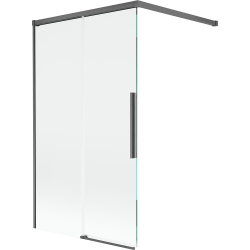 Mexen Rox sprchová zástena dvojkrídlová posuvná 100 x 150 cm, transparentná, brúsená zbraňová sivá - 8C9-100-003-66-00