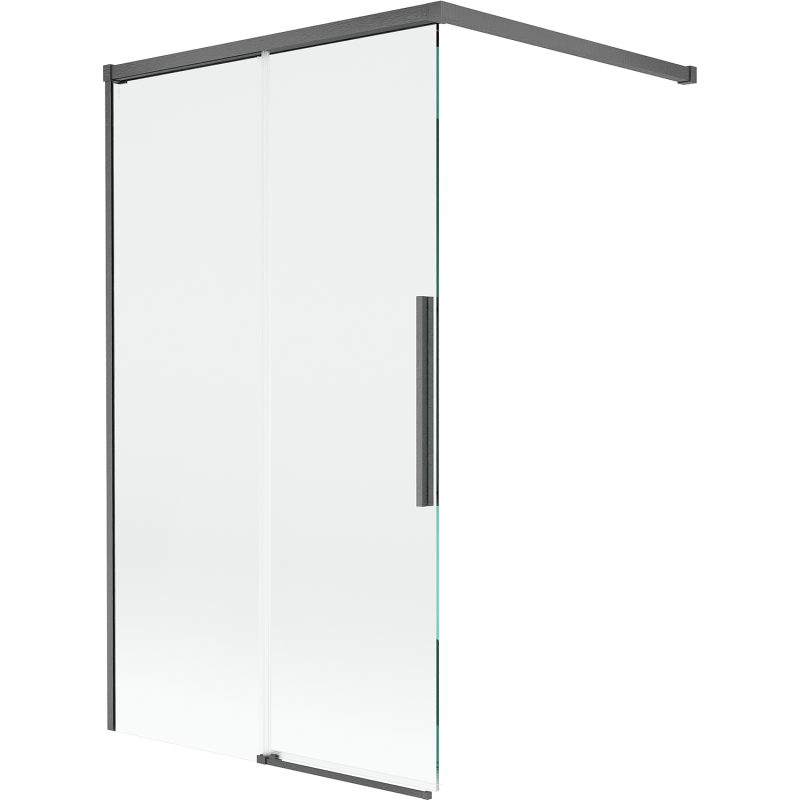 Mexen Rox sprchová zástena dvojkrídlová posuvná 100 x 150 cm, transparentná, brúsená zbraňová sivá - 8C9-100-003-66-00