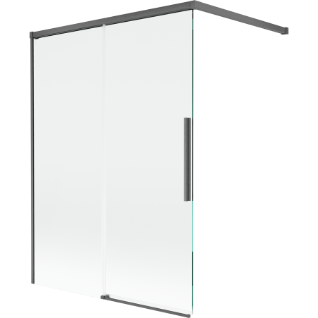 Mexen Rox paraván do kúpeľa 2-krídlový zasúvací 120 x 150 cm, transparentný, brúsený zbraň sivá - 8C9-100-003-66-00