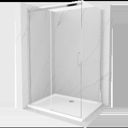 Mexen Omega sprchová kabína, posuvné dvere 100 x 70 cm, transparentnéné, chrómová + závesný bidet Flat - 825-100-070-01-00-4010