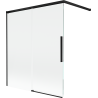 Mexen Rox dvojkrídlový posuvný sprchový záves 140 x 150 cm, transparentný, čierny - 8C9-140-003-70-00