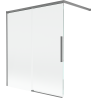 Mexen Rox paraván na vaňu, 2-krídlový posuvný 120 x 150 cm, transparentný, gun metal - 8C9-120-003-95-00
