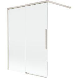 Mexen Rox sprchový záves skladací dvojkrídlový 120 x 150 cm, transparentný, brúsený nikel - 8C9-120-003-97-00